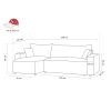 Coltar extensibil Piano L, gri