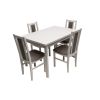 Set masa extensibila MB-13 (alba 1), cashmere, cu 4 scaune S-38 (b14) C20