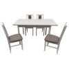 Set masa extensibila MB-13 (alba 1), cashmere, cu 4 scaune S-38 (b14) C20