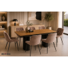 Masa extensibila 160-200 cm Premium, stejar/negru, MDF