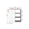 Comoda mini stela 1d4s, 90x95x45 cm, cashmir