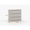 Comoda Solo 3s, 86x90x42 cm, casmir