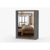 Dressing Milan, cu oglinda, 150 cm, gri