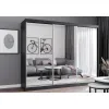 Dressing Milan, cu oglinda, 250x215x64 cm, negru