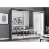Dressing Milan, cu oglinda, 250x215x64 cm, gri