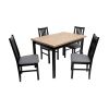 Set masa MB-13 (Alba 1s) negru/stejar artizan, cu 4 scaune S-38 (ontika1) C90