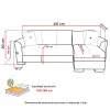 Coltar extensibil Flamingo, gri