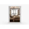 Dressing Milan, cu oglinda, 150 cm, alb