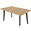 Masa extensibila Oslo5, 80-140/180, negru/stejar artizan
