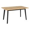 Masa extensibila Oslo5, 80-140/180, negru/stejar artizan