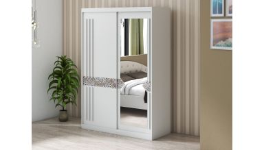 Dressing atena at-1, alb, 150x215x59 cm, usi culisante