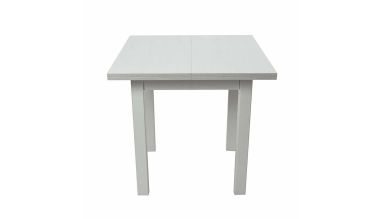 Masa living max7 b, bialy, extensibila 80/110x80x76 cm, lemn masiv de fag/pal