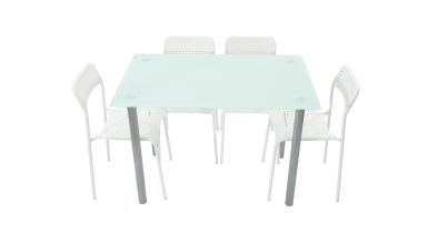 Set masa cu 4 scaune MBS-35, culoare alb