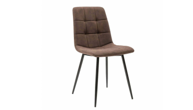 Scaun living, tapitat cu stofa, s-155, dark choco