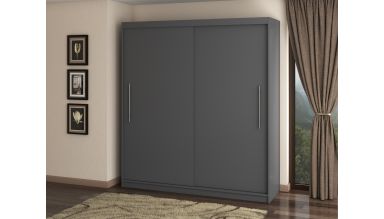 Dressing Radu fara oglinda, 180x200x61 cm, gri antracit