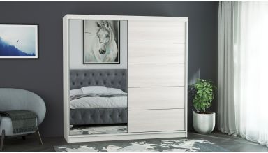 Dressing Ina, cu oglinda, 150x200x60 cm, Pin