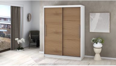 Dressing Rafi, 150x200x60 cm, alb/stejar