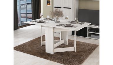 Masa pliabila fold, 161x75x89 cm, K524 alb murdar
