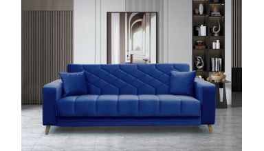 Canapea 3 locuri extensibila Melisa, albastru