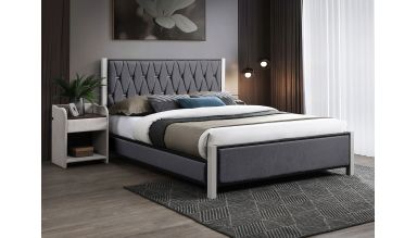 Pat 8888, 160x200 cm, tapitat, gri inchis