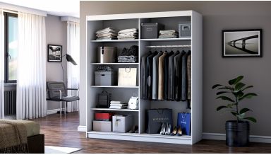 Dressing Radu cu oglinda, 180x200x61 cm, sonoma