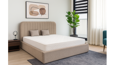 Pat 9167G, 160x200 cm, somiera rabatabila, cappuccino