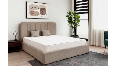 Pat 9167G, 160x200 cm, somiera rabatabila, cappuccino