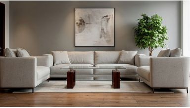 Masa cafea MC-148, sticla, 110x60x42 cm, culoare cires