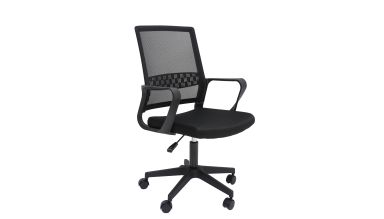 Scaun birou S-230, negru, mesh textil