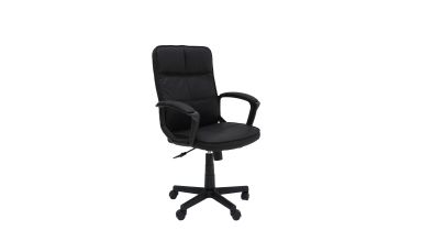 Scaun birou S-232, negru, piele ecologica