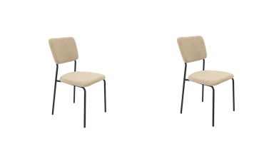 Set 2 scaune, tapitate cu stofa, s-209, maro