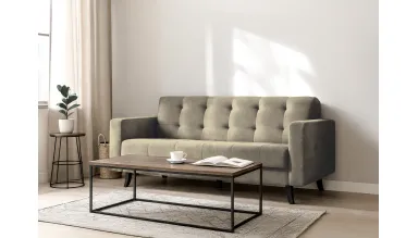 Canapea 3 locuri extensibila Lizbon, cappuccino