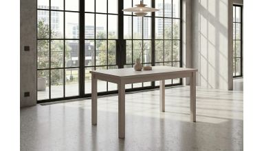 Masa living mb-13 max5 sp, cashmere, fixa 120x80x78 cm, lemn masiv de fag/pal