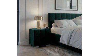 Noptiera tapitata Cozy 1d, 45x45x45 cm, verde