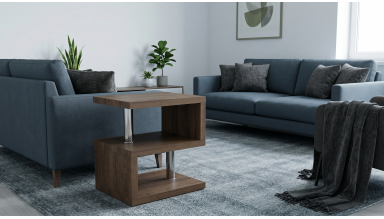 Masa cafea HT-74, 44x38x52 cm, stejar, MDF