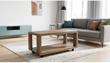 Masa cafea HT-146, 90x45x45 cm, stejar, MDF