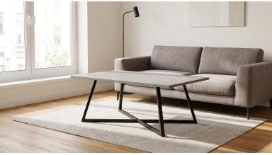 Masa cafea HT-155, 110x60 cm, alb, MDF