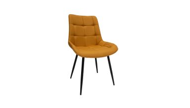 Scaun living HT3, stofa, galben