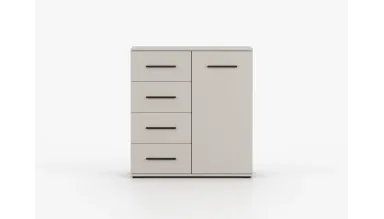 Comoda mini stela 1d4s, 90x95x45 cm, cashmir