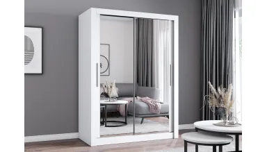 Dressing Milan, cu oglinda, 150 cm, alb