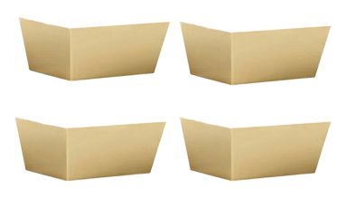 Set 4 picioare metalice, auriu