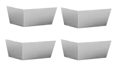 Set 4 picioare metalice, crom