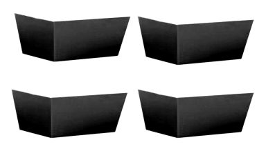 Set 4 picioare metalice, negru