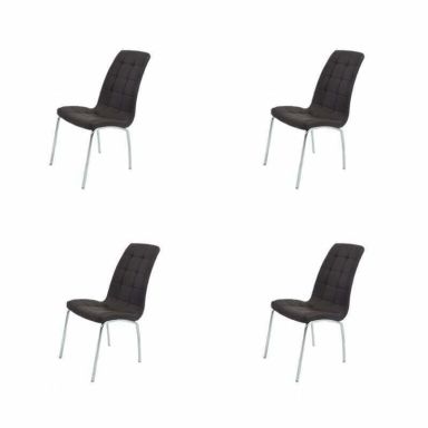 Set 4 scaune bucatarie s-02, maro, 41x98x43 cm