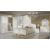 Dormitor Vilma Negru-Auriu, Dulap 261 cm, Pat 160x200 cm, 2 Noptiere, Comoda
