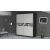 Dressing radu cu print, alb, 204x218x58 cm, usi culisante