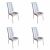 Set 4 scaune bucătărie s-02, culoare neagră