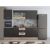 Bucatarie alfa 240 cm, wenge/alb, blat termic alb, corp inalt cuptor