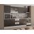 Bucatarie alfa 300 cm, wenge / alb, blat termic alb, corp inalt cuptor si corp hota