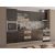 Bucatarie alfa 300 cm, wenge / alb, blat termic alb, corp inalt cuptor si corp hota